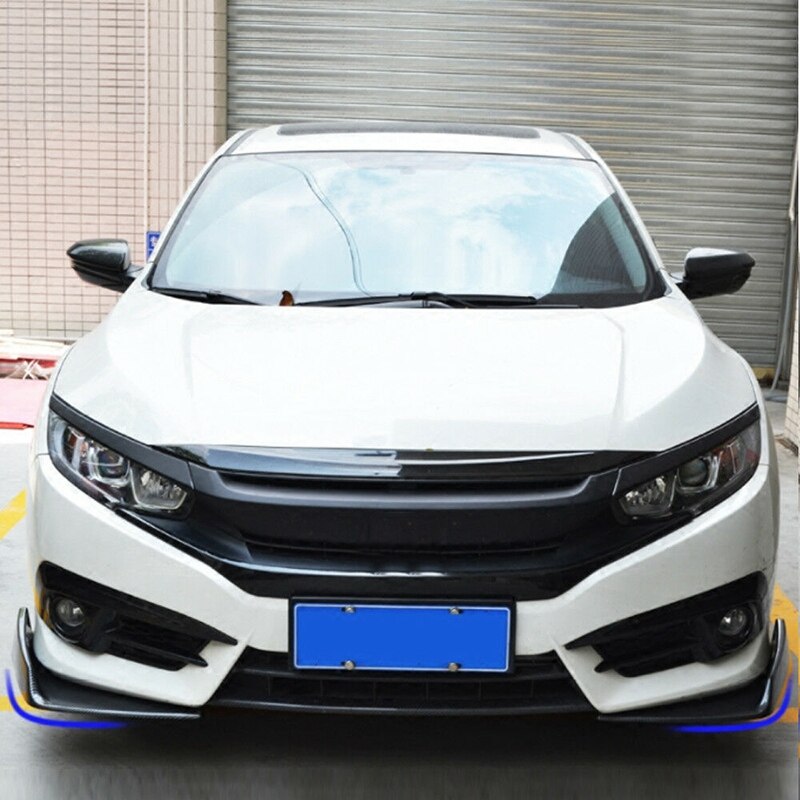 2PCS Universal Car Front Bumper Lip Splitter Diffuser Chin Spoiler Canard Deflector