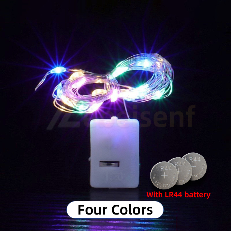 10/5 Stück LED-Lichterkette, 3-Modus-Lichterkette, Knopfbatterie, Weihnachtsdekoration, Party, Hochzeit, Garten, neuer Weihnachtsbaum, Jahresdekoration: RGB / 0-5W / X