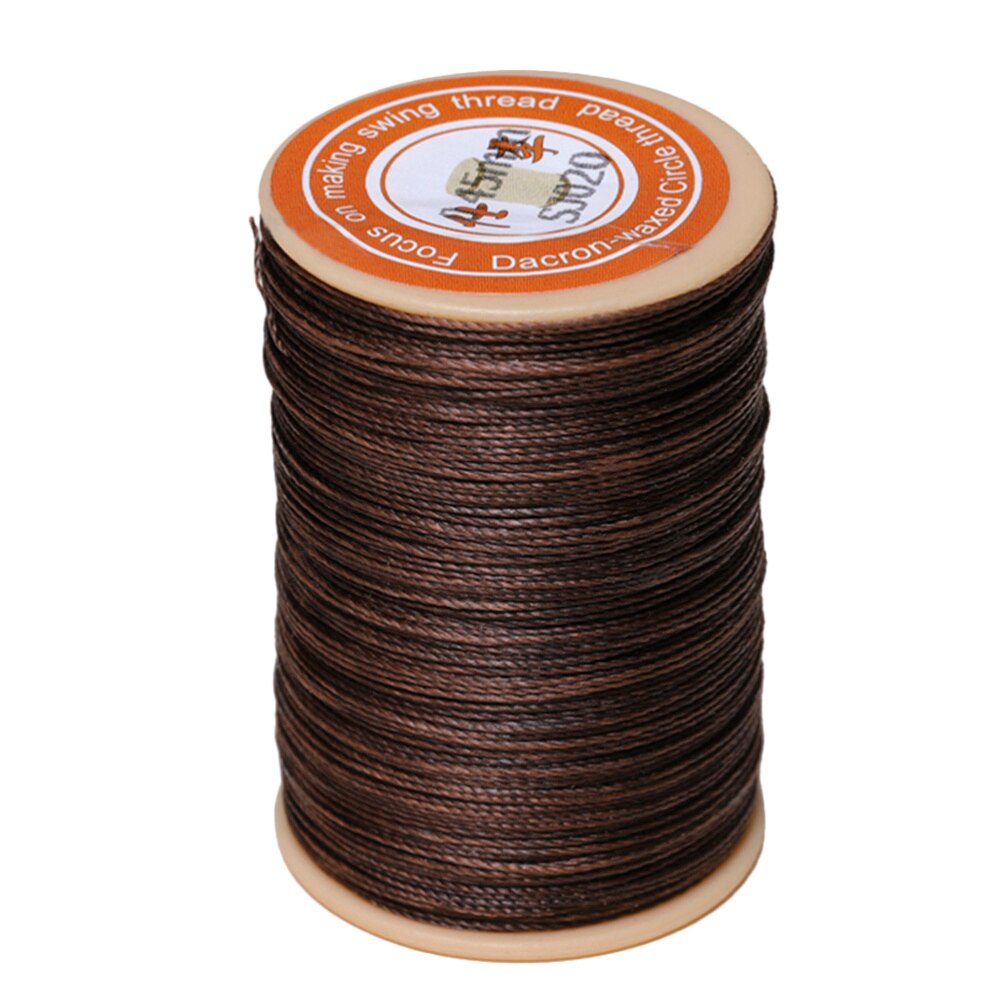 1PC 0.45mm Round Waxed Thread Leather Sewing Thread Hand Stitching Thread for Craft DIY (White): Ga color - 020
