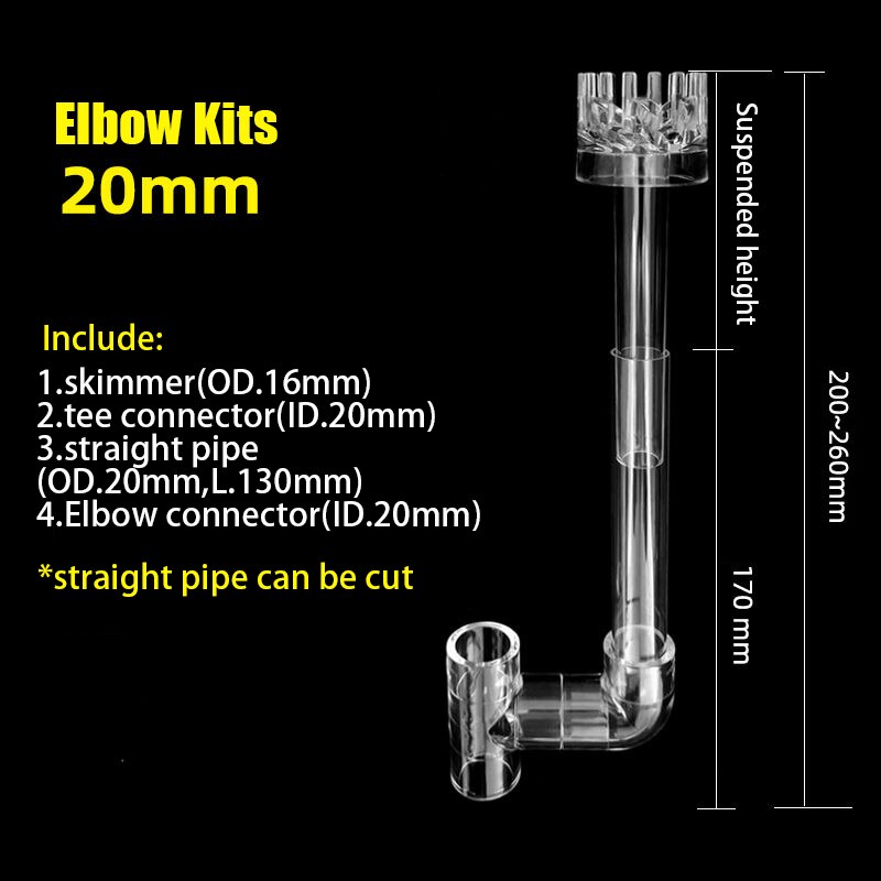 CENPEK Metalen Lelie Pijp Oppervlak Skimmer Staal Roestvrij Inflow Outflow Voor Aquarium Geplant Tank