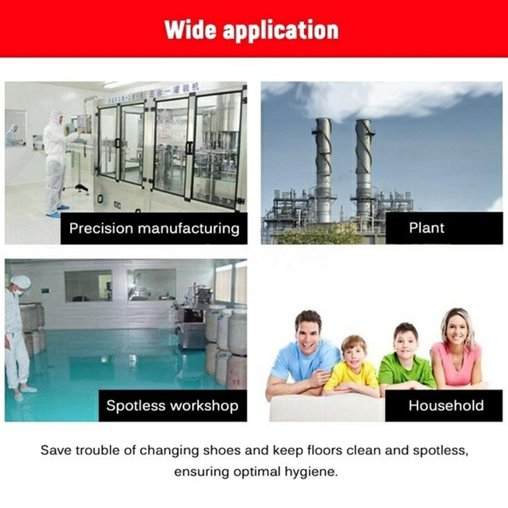 plastic Disposable Shoes Covers with Elastic Band Breathable Dust-proof Thickened Anti-slip Anti-static Shoe Covers