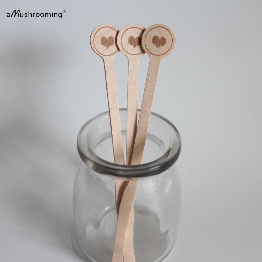Vlakte Cirkel Drink Stirrers Cocktail Party Bar Sticks Wegwerp Drink Stirrers Voor Drank, Thee, en Ambachten Met Ronde Uiteinden