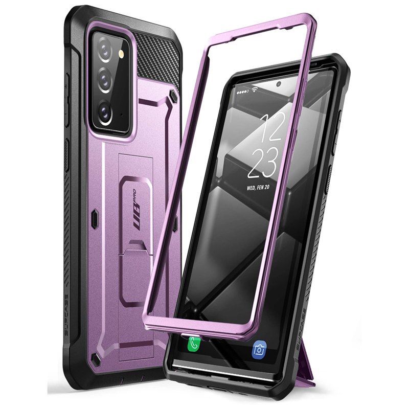 Voor Samsung Galaxy Note 20 Case 6.7 Inch ) supcase Ub Pro Full-Body Robuuste Holster Cover Zonder Ingebouwde Screen Protector: Purple