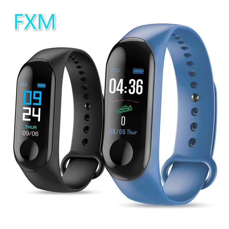 Pulsera inteligente de presión arterial M3 para hombre y mujer, Monitor de ritmo cardíaco, resistente al agua, podómetro, banda Digital
