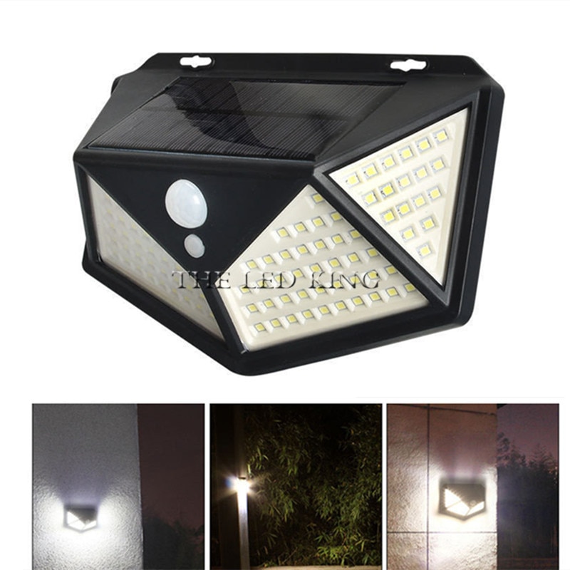 Solar Verlichting Outdoor 100 Led Lamp Met Motion Sensor Beveiliging Licht Waterdicht Solar Luminaria Verlichting Voor Tuin Decoratie