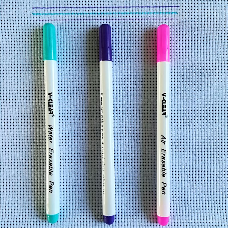 Stof Markers Oplosbare Kruissteek Lucht Water Uitwisbare Pennen Grommet Inkt Markering Pennen Oplosbare Pen Diy Handwerken Home Gereedschap
