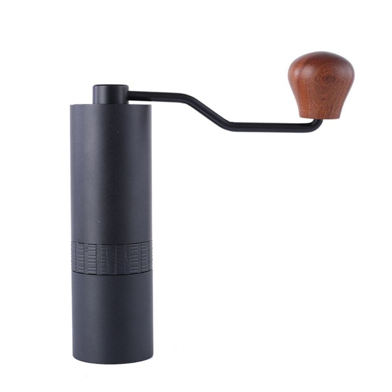 Manuell kaffekvarn burr kvarn för kaffebönor bärbar manuell bean burr gri: Svart