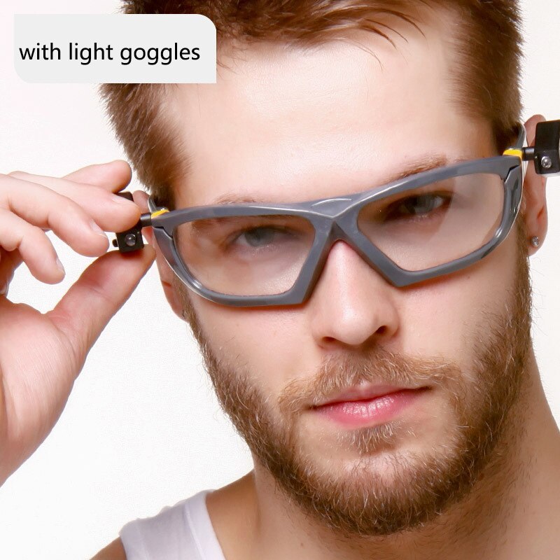 Spotlight Protective Glasses with Led Light Night Vision Googles for Industrial Work Night Riding Laboratory