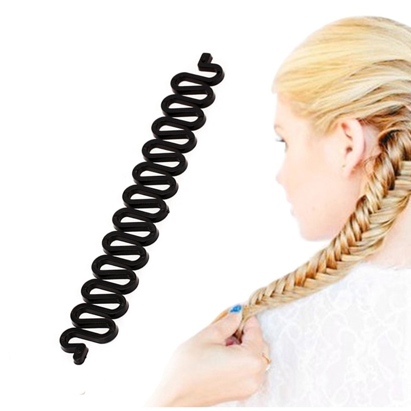 1 stk kvinder hår flette maskine flette værktøj elastisk ring væv flet hår styling værktøj gør det selv frisure frisør tilbehør