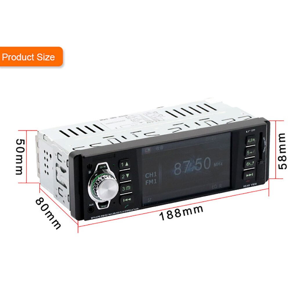 Auto Radio 4.1 "Player MP5 SD/FM/MP4/USB/AUX/BT Auto Audio Für rückansicht Kamera Remote Bluetooth Steuer