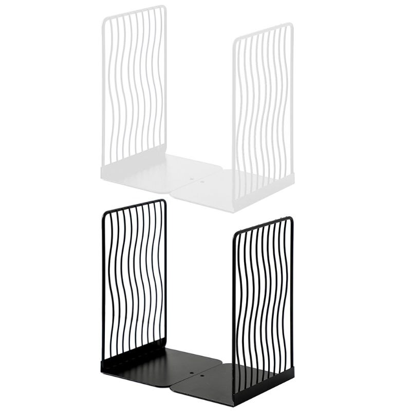 1 par nordiske jern bogstøtter bogstativ støtte desktop kontormagasin arrangør 24bb
