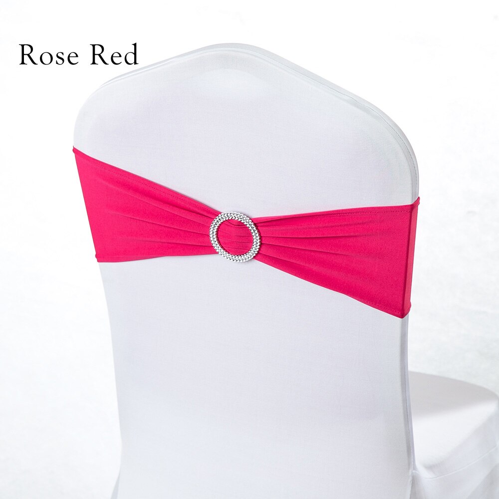 4 Pieces Wedding Spandex Chair Sashes Gold Pink Orange Yellow Chair Sash Bands Bow Wedding Party Birthday Chair Decoration