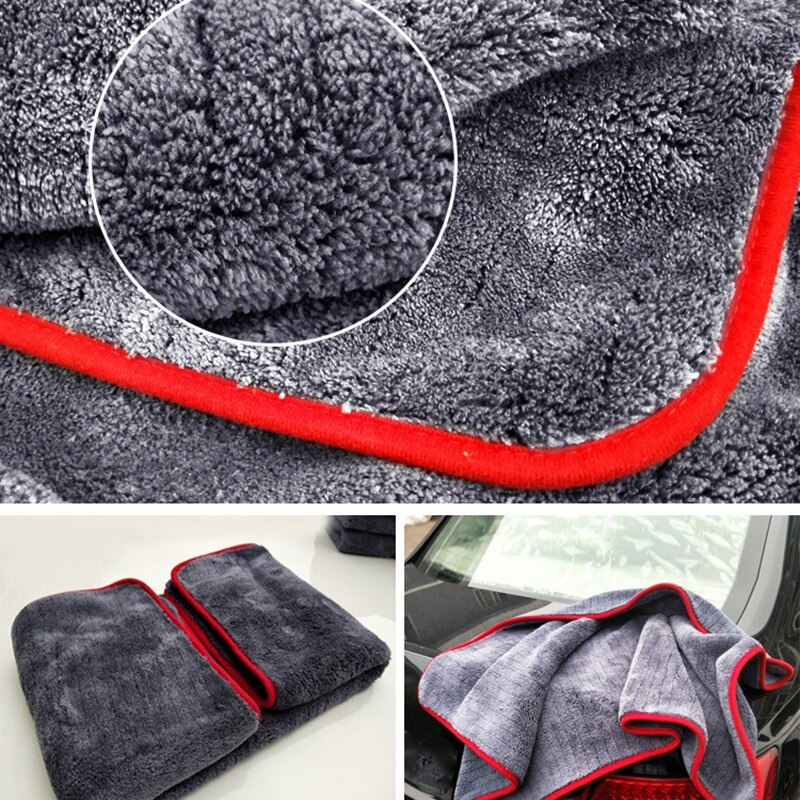 1000GSM 90X60Cm Grote Maat Dikke Pluche Microfiber Handdoek Auto Wassen Schone Doeken Microvezel Wax Polijsten Detailing Handdoek Absorberende