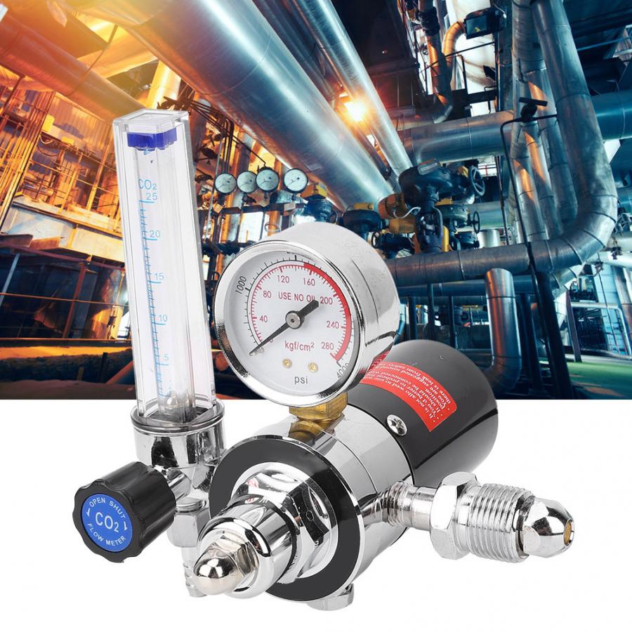 WX-120 G5/8 (CGA 580) CO2 Regulator Gauge Pressure Reducer Chinese Plug 220V