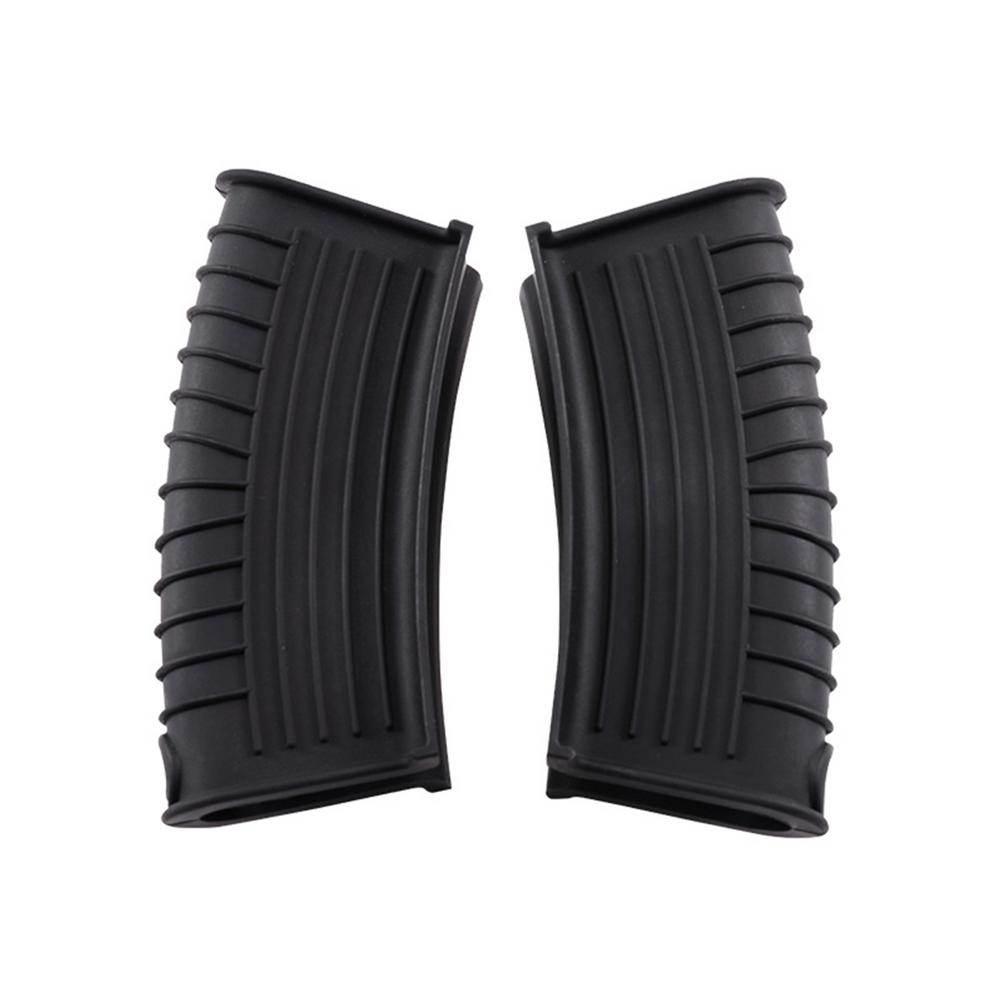 Agarradera de silicona para olla, funda para guante, asa para sartén, herramientas de cocina, accesorios de cocina, 2 piezas: Black
