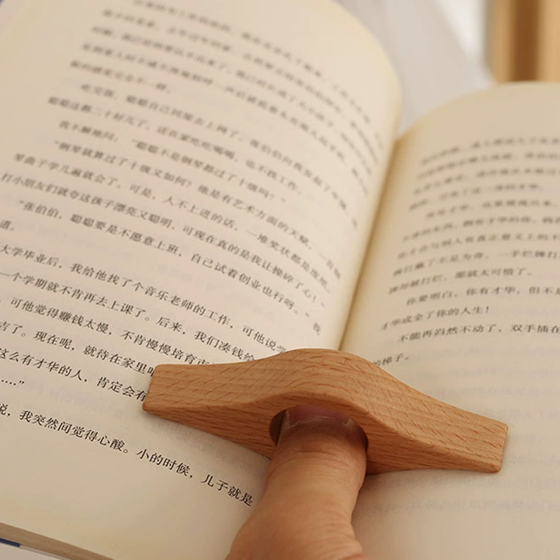 Wooden Thumb Bookmark for One-Hand Reading | Page Holder & Book Support | DIY Reading Aid Tool for Book Lovers