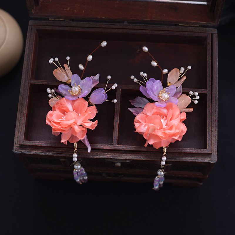 Luxury Vintage Hair Barrettes Hair Accessories for Women Flower Hairpin: Default Title