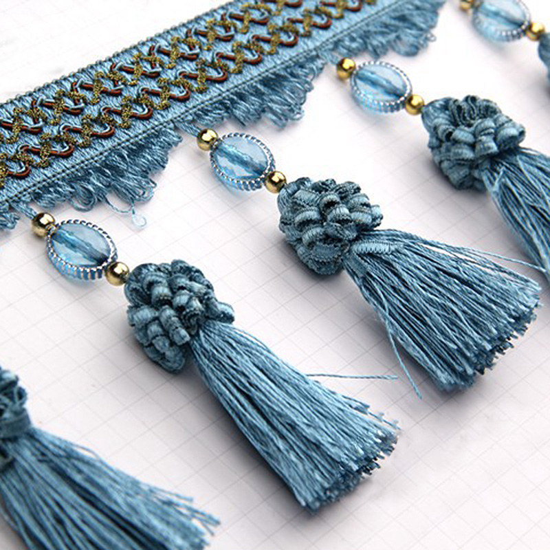 Kristal Kralen Gordijn Kant Luxe Woondecoratie Aardbei Kristal Fringe Trim DIY Tafelkleed Bruiloft Decoratie Accessoires: Dull