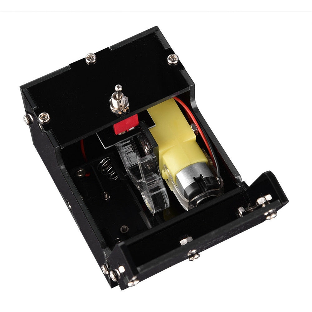 Acrylic Fully Assembled Useless Box Leave Alone Machine Turns Itself Off For Friends Families Black Party Toy DIY Box