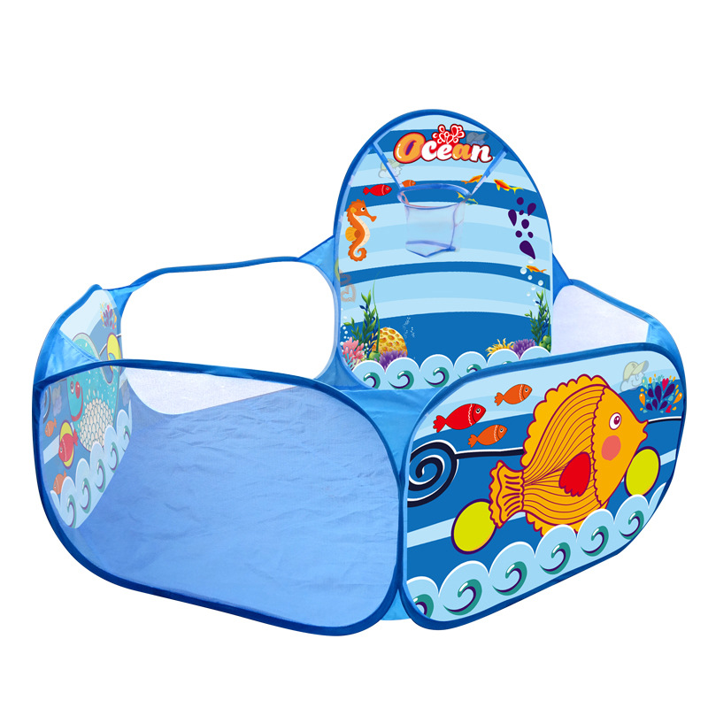 120cm Foldable Children Ball Pool Tent Shootable Ball Pit Play Tent Easy Clean Durable Parent-Child Interaction for Kids: Burgundy