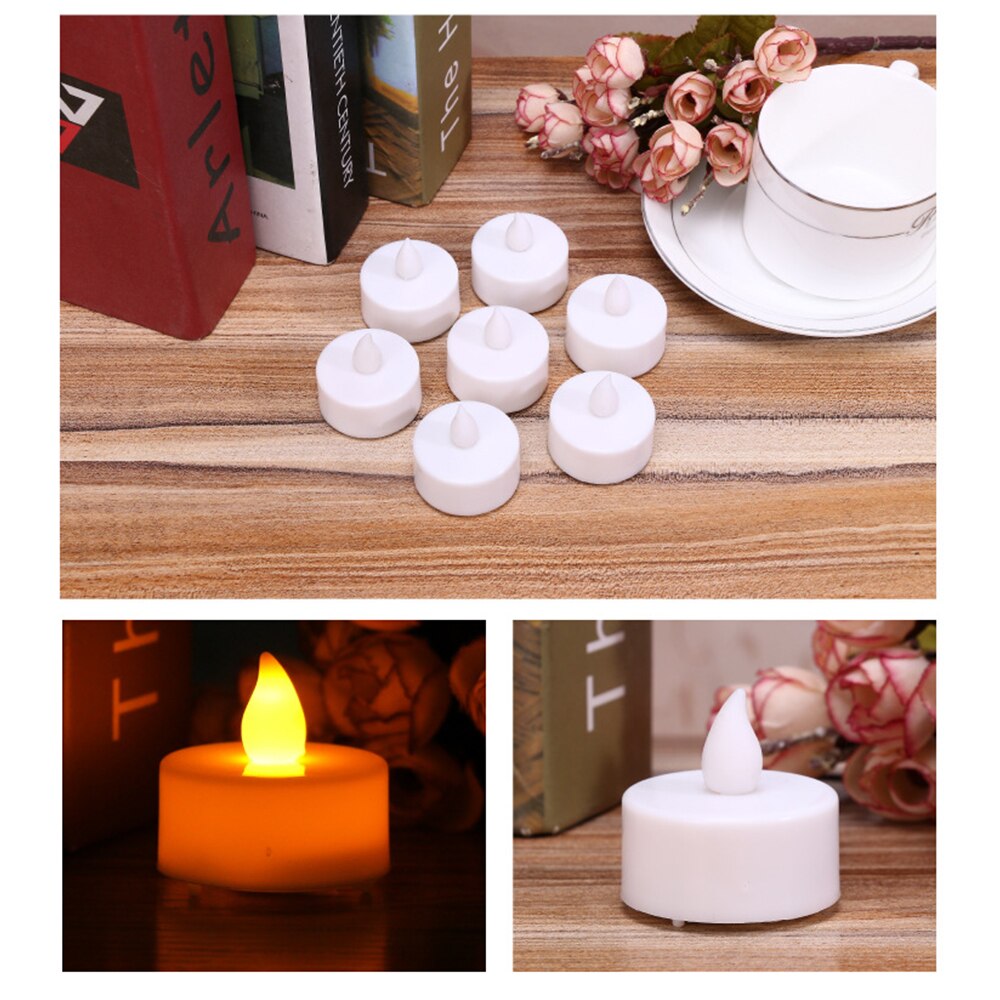Romantic LED Candle Lamp Light Flameless Simulation Tea Light Valentine Day Wedding Candle Birthday Party Christmas Decoration