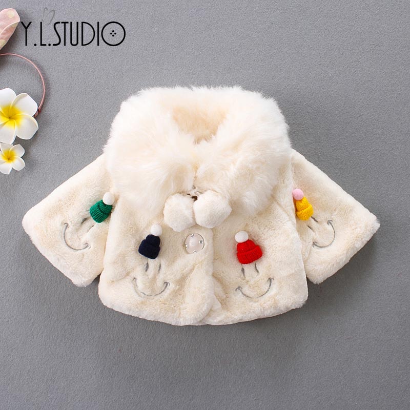 Herfst en Winter Vrouwelijke Baby Glimlach Gezicht Mantel Trui Leuke Glimlach Warme Jas Kid Winter Jas Meisjes Meisjes Puffer jas