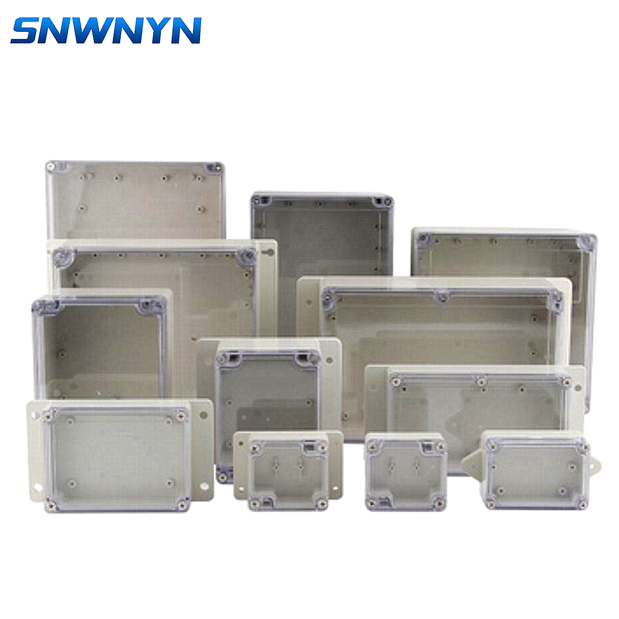 Scatola di giunzione elettrica impermeabile montaggio a parete custodia trasparente sigillata per esterni custodia in plastica scatole di distribuzione elettriche