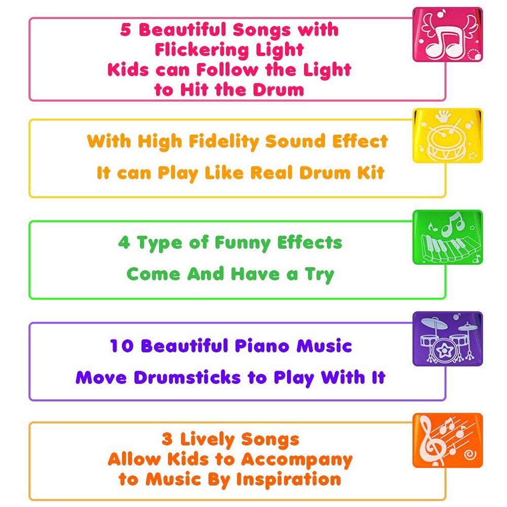 Speelgoed drumstel voor kinderen, muziekinstrumenten, vroege educatie, muzikale drum voor peuters, elektronische drumkit voor jongens en meisjes
