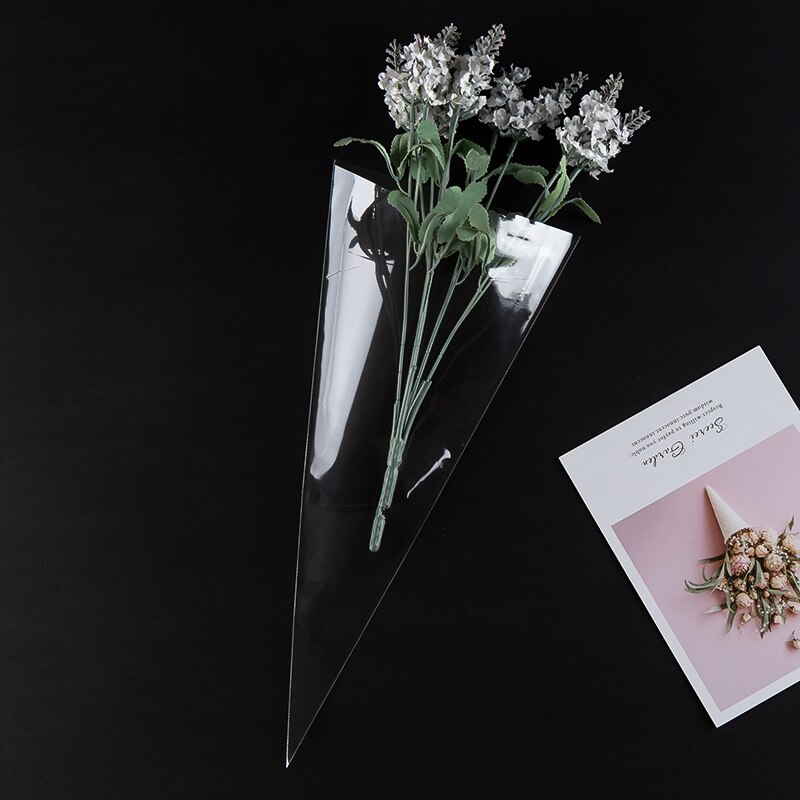 100pcs Triangle Candy Bag Self-adhesive Cookie Bag Valentine's Day Bag Children's Day Year Party Candy Food Packag