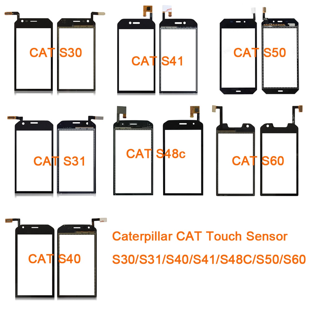 Écran tactile pour Caterpillar Cat S30 Cat S40, panneau avant en verre tactile, capteur CAT S31 S41 S48C S50 S60