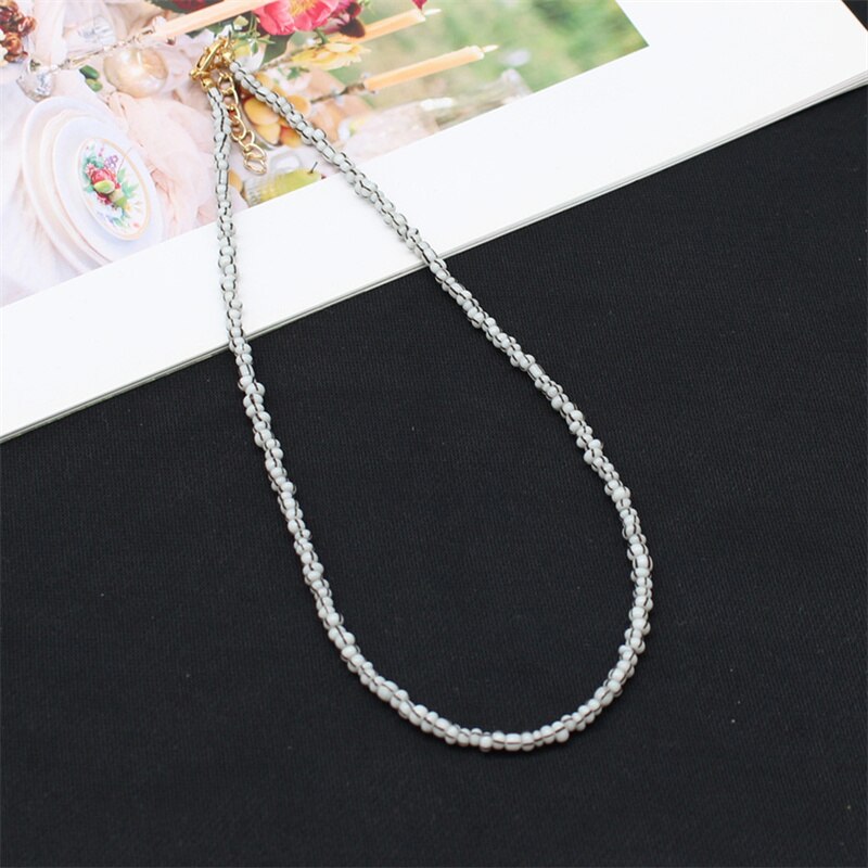 Bohemia Colorful Seed Beads Initial Choker Women Colar Collar Necklace Fashion Beach Femme Jewelry Gift Wholesale