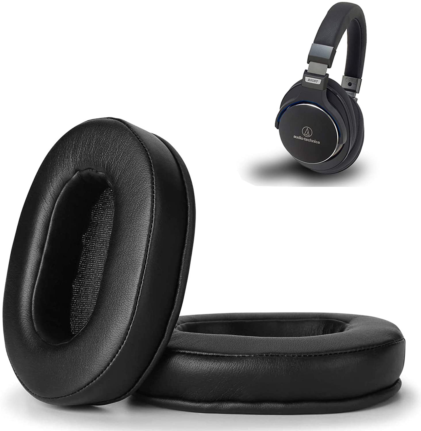 Almohadillas de repuesto para auriculares, para Audio TECHNIC ATH - MSR7 - M50x - M40x - M30x - M70x/ Sony MDR 7506 - V6 - V7: Negro