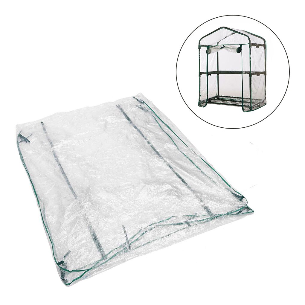 3/4/5 Tier Garden Greenhouse Cover Growth PVC Greenhouse Cover Waterproof Anti-UV Gardening Protect Plants (without Iron Stand): 2-tier