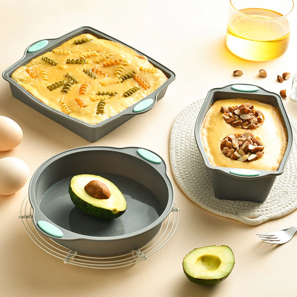 Moule à gâteau en silicone gris, résistant à la chaleur, carré, antiadhésif, outil de boutique, 1 à 3 pièces