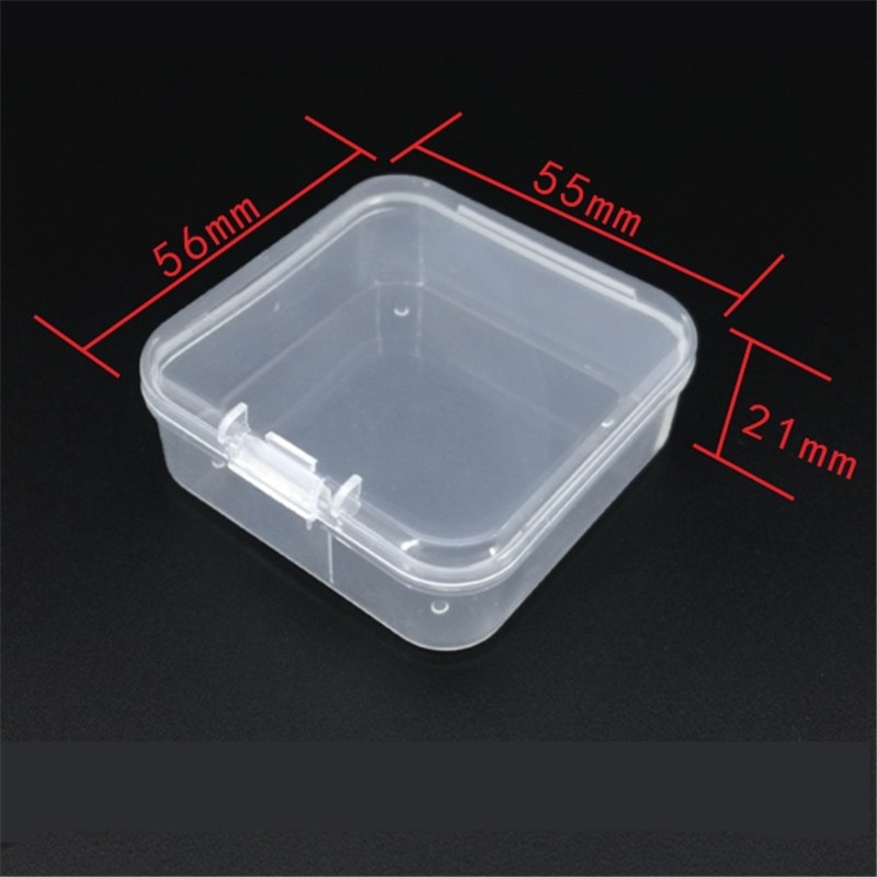 Cajas de plástico pequeñas para pesca, caja de almacenamiento para señuelos, anzuelos, 10 unids/lote