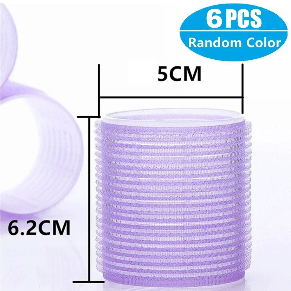 Nuevos rulos de pelo autoadhesivos, rizadores de pelo sin calor, sin calor, volumen de flequillo, gancho autoadhesivo, herramienta de estilismo DIY: Azul