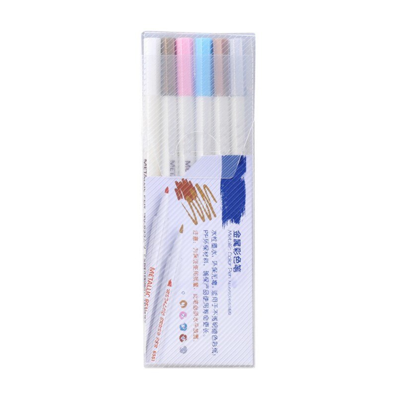 Marqueurs métalliques ensemble de stylos pour Scrapbooking bricolage Album Photo carte faisant calligraphie Doodling liquide-encre pointe ronde: Default Title