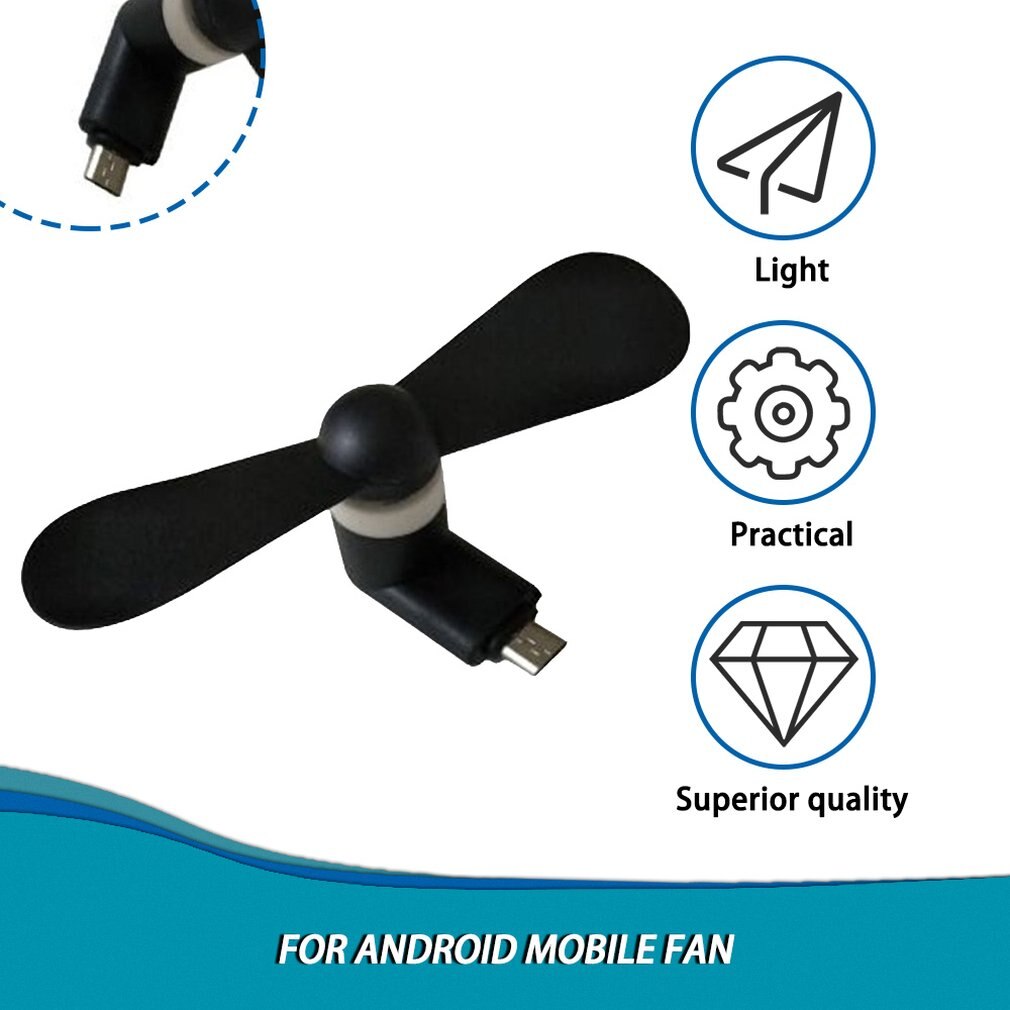 Mini Tragbare Kühlen Mikro USB Fan 5V 1W praktisch USB Fans Niedrigen Stimme Für Android Telefon USB netzteil