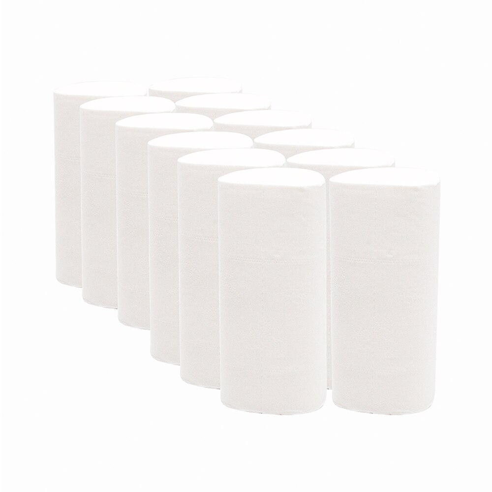 12 Rolls Toilet Paper White Soft Coreless Roll Paper Towel Kitchen Bathroom Bath Tissue For Kids Adults Household