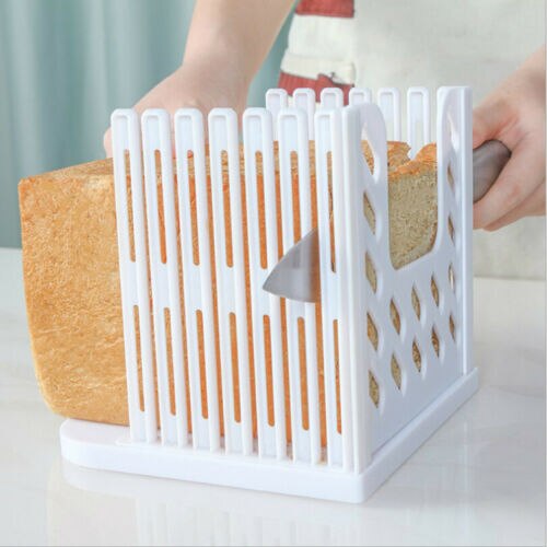 Bread Loaf Slicer Guide Kitchen Adjustable Slicing Cutter Toast Tool
