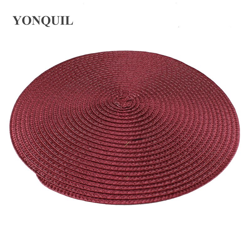 Base fascinator redonda feminina de 15cm, chapéu para casamento e noiva, acessório para cabelo faça você mesmo: marron