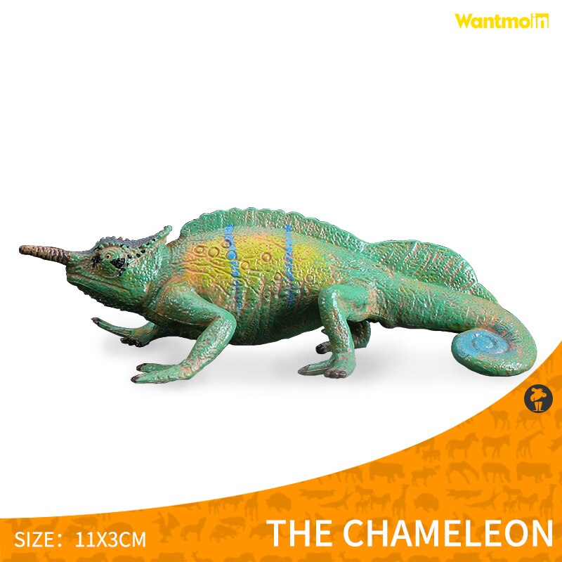 Safari Animals Figures Toys, Realistic Jumbo Wild Zoo Animals Figurines Large- Plastic Playset with Elephant, Giraffe, Lion, etc: chameleon