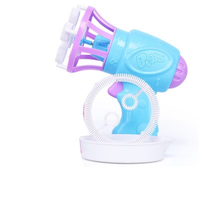 Di colore Rosa del fumetto Bolla Pistola Macchina Blu viola per Bambini Grande Bolla Pistola Ad Acqua Divertimento Ragazze Giocattoli Divertenti Giochi tutto'aperto impostato commercio tutto'ingrosso AA50: blu
