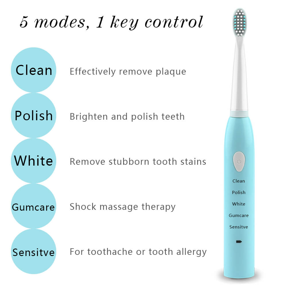 Ultrasonic Electric Toothbrush Rechargeable Dental Scaler Tooth Calculus Cleaner Portable Remover Stains Dentist Brush Heads Box