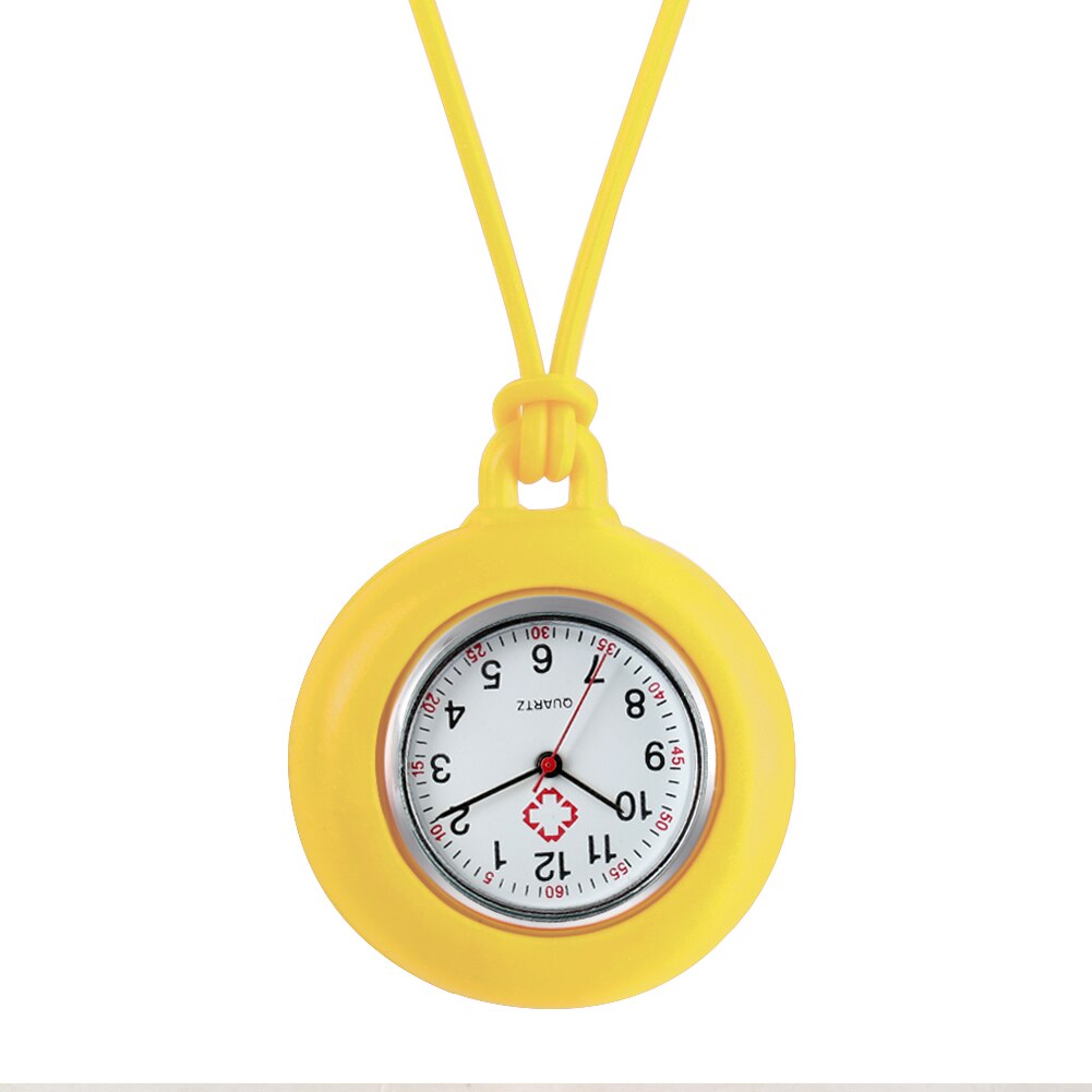 Top Popular Silicone Nurse Pocket Watch Arabic Numerals Round Dial Steampunk Clock Lanyard Fob Pendant Watches Reloj De Bolsillo