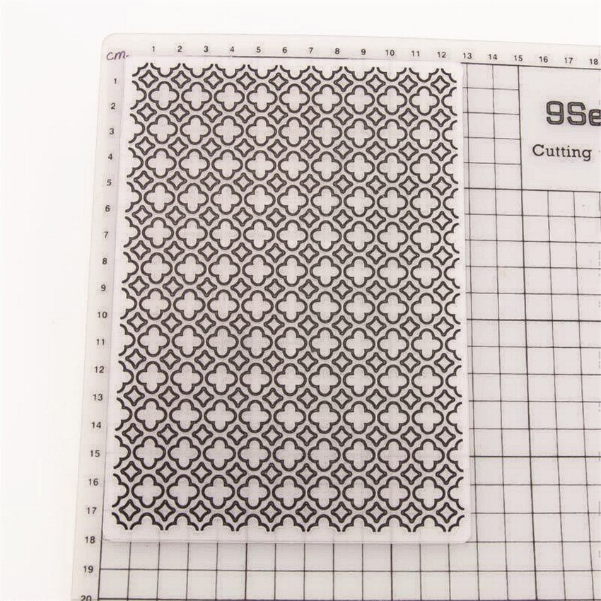 12.7x17.8cm Flowers hole Embossing folders Plastic bump Scrapbooking DIY Template Fondant indentation Cake Photo Album Card Make