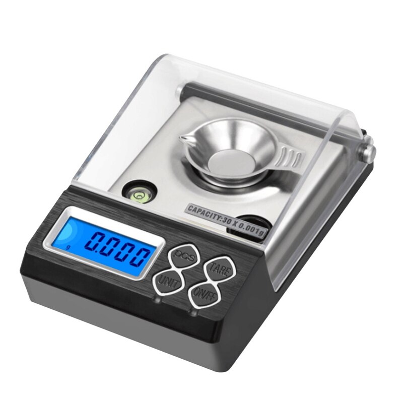 High Precision Digital Milligram Pocket Scale 30G/0.001G Lab Analytical Balances Scale High Sensitivity Weighing Pans: Default Title