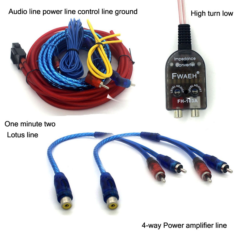 Car Audio Modified Cable AV Stereo Installation Wiring High Turn Low Subwoofer Amplifiers 4AWG Car Amplifier Wiring Kit