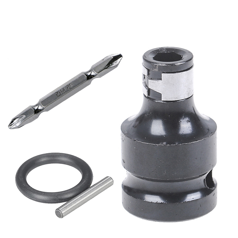 1/2 Inch Vierkant Tot 1/4 Inch Hex Ratel Socket Slagmoersleutel Socket Set Adapter Spanner Drive Converter Quick Release gereedschap: Lichtblauw