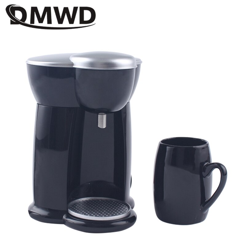 DMWD 140ML Mini American Coffee Machine Automatic Drip Coffee Maker Single Cup Coffee Maker for Home And Office 110/220V